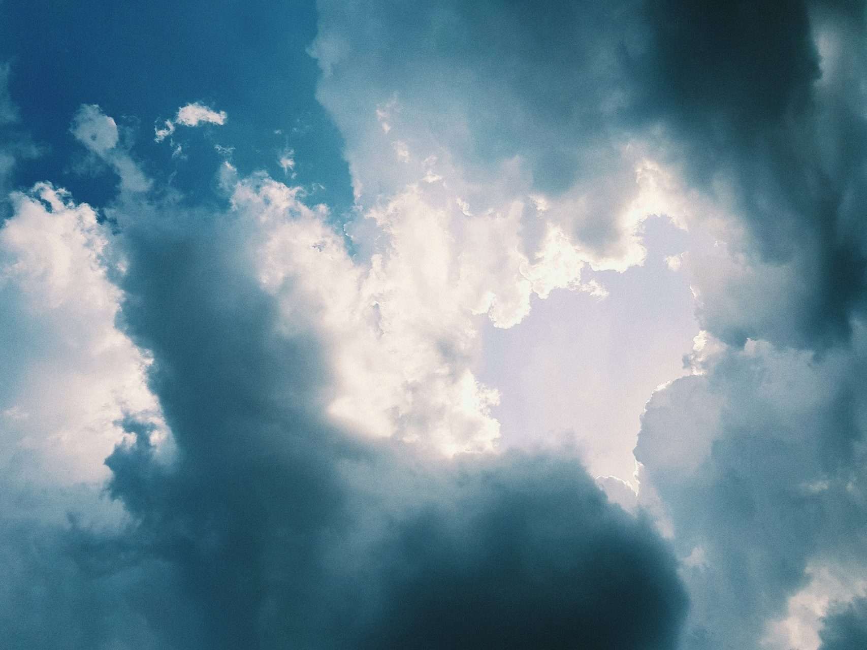 Dark clouds - but the sun is breaking through