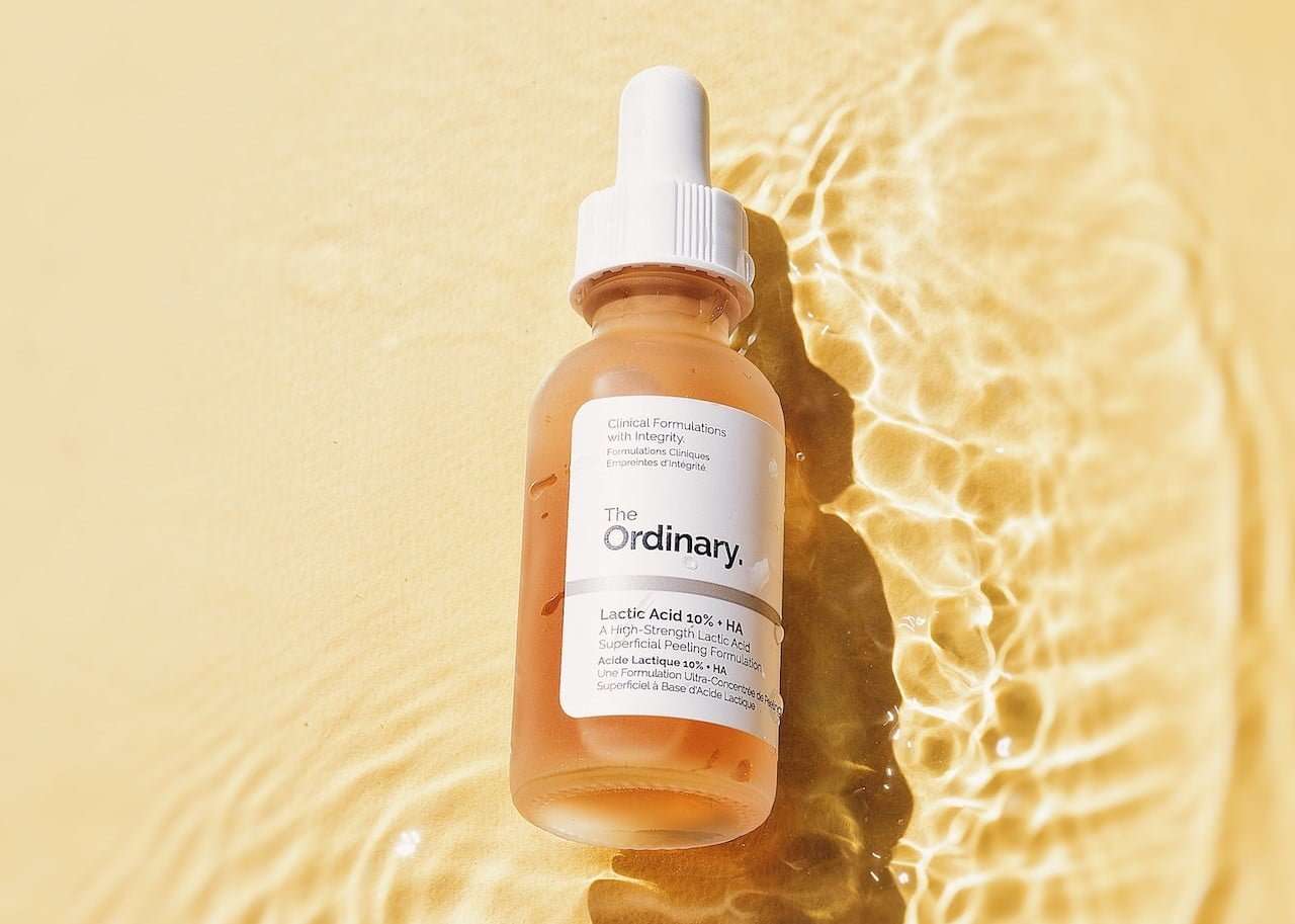 Bottle of the brand the Ordinary a skincare and cosmetics brand