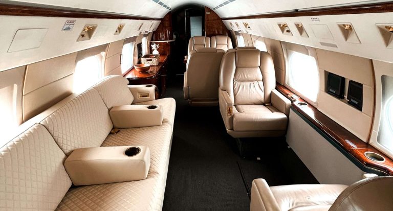 Private jet interior