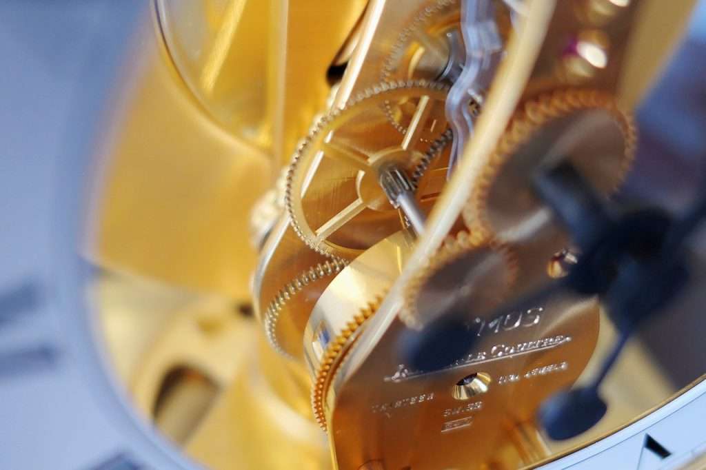 The tourbillon or the clockwork inside a watch