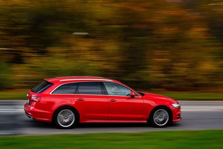 Red Audi a6 avant
