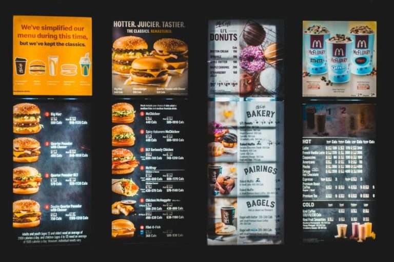 McDonald's menu