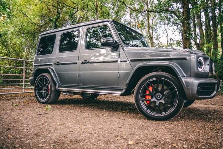 Silver Mercedes G wagon