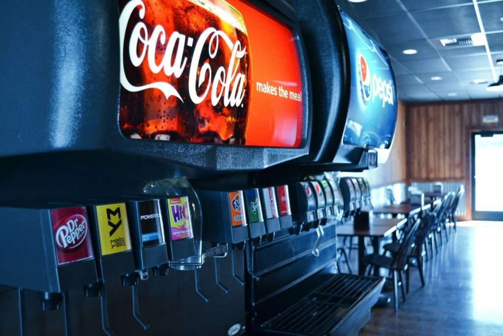 Pepsi and Coca-Cola soda fountains