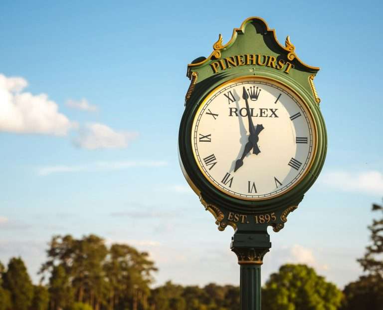 Rolex clock at Pinehurst golf club in the United States