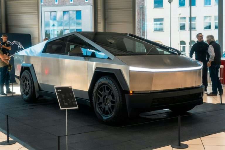 The Tesla Cybertruck is a battery electric pickup truck built by Tesla, Inc.