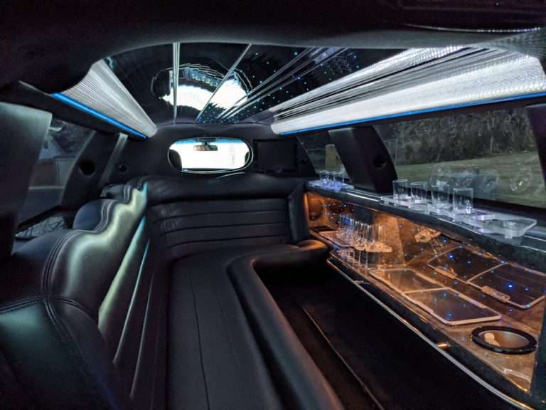Interior of a limousine