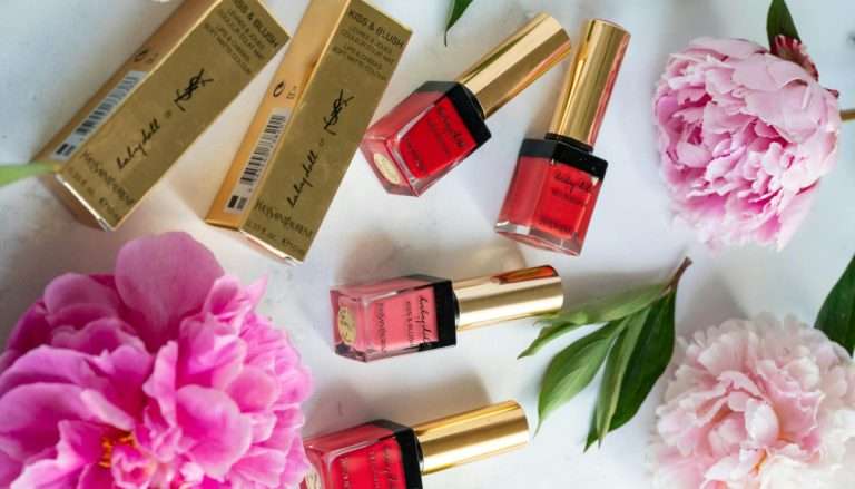 YSL, Yves Saint Laurent red and pink nail polish