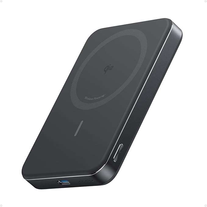Ultra-slim magnetic battery pack designed for iPhone 16/15/14/13/12 series.