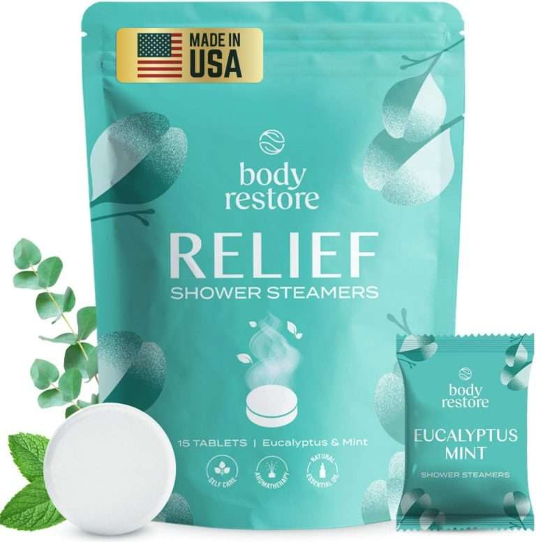 Green pack of 15 eucalyptus-scented shower steamers
