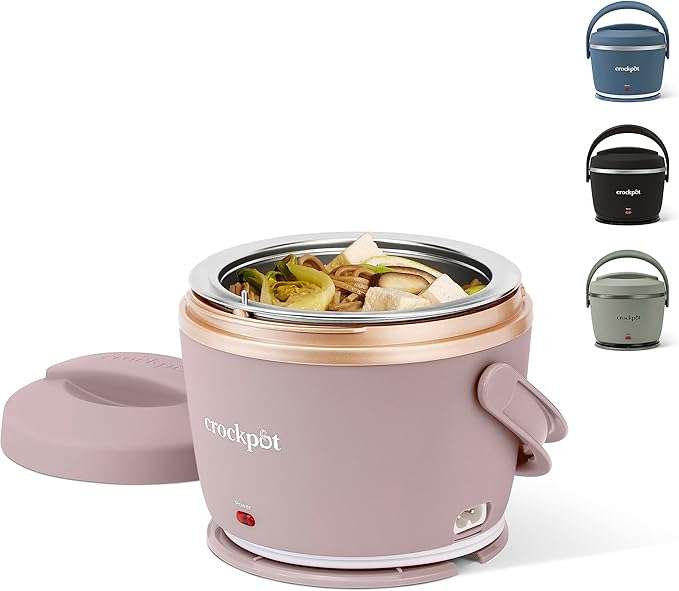 Electric Lunch Box, Blush Pink This portable food warmer is perfect for travel or on-the-go meals