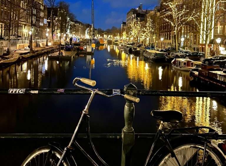 Light festival and show on the Amsterdam canals