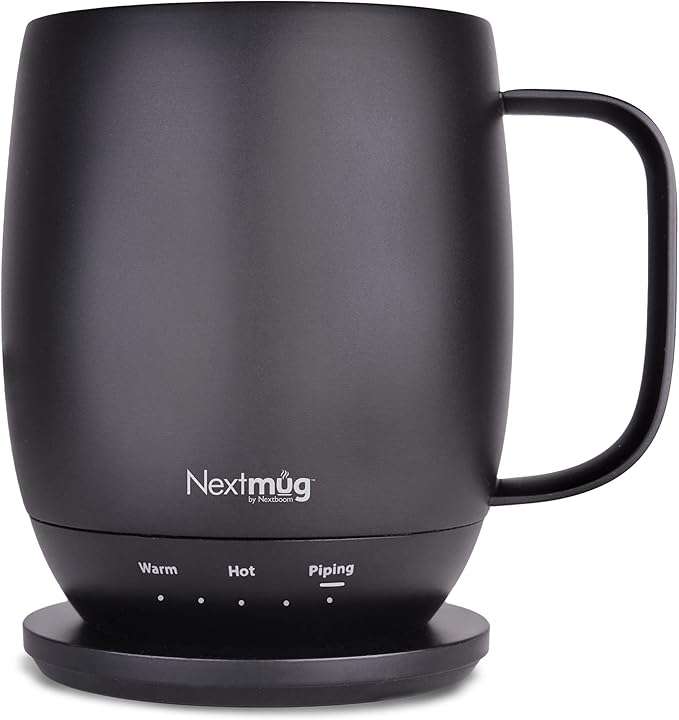 Black nextmug Nextmug Temperature-Controlled Coffee Mug (14 oz.,)