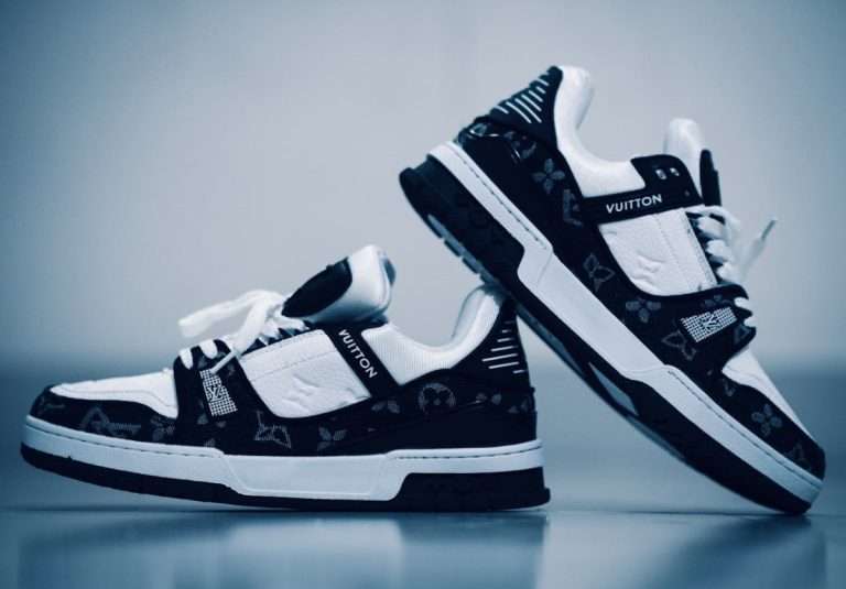 Louis Vuitton black and white sneakers