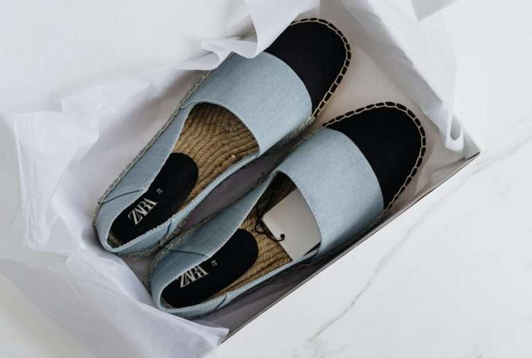 Light blue Zara brand espadrilles
