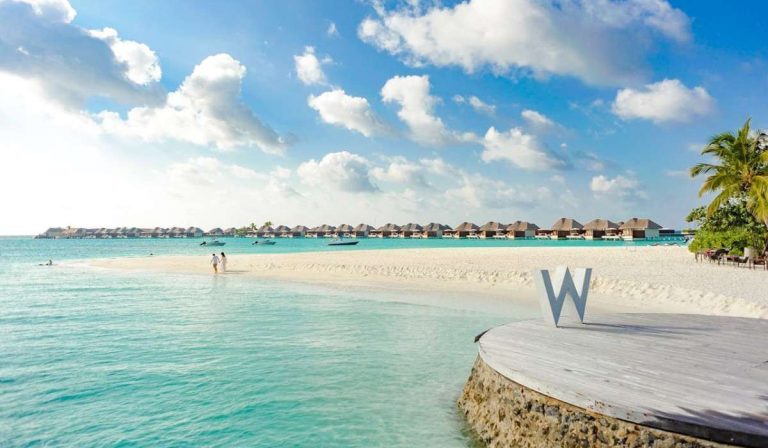 W Hotel in the Maldives with overwater chalets